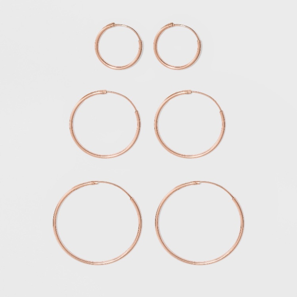 💫🌈Bronze hoop earring set